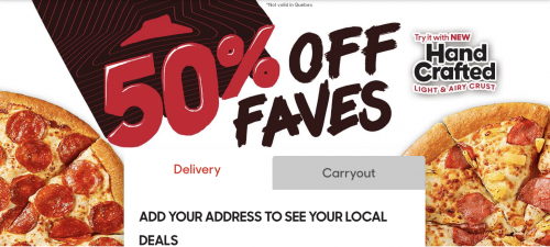 Pizza Hut Canada Deals: Save 50% off Faves
